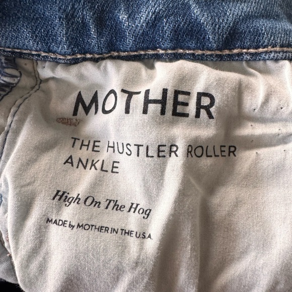 Mother The Hustler Roller Ankle Jeans High On The Hog | Size 26 Wide Leg Flare - Picture 7 of 7